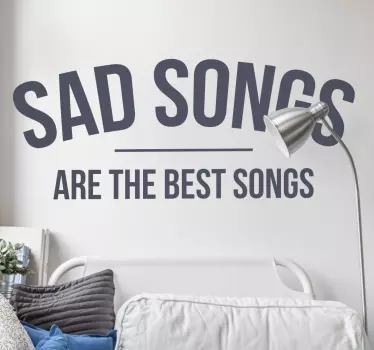 Sticker sad songs - TenStickers