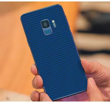 Sticker samsung couverture rayée bleue - TenStickers
