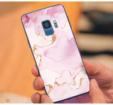 Sticker samsung design marbre rose - TenStickers