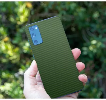 Sticker samsung enveloppe rayée verte - TenStickers