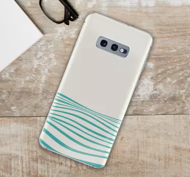 Sticker samsung motif de lignes ondulées - TenStickers