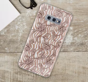 Sticker samsung motif floral - TenStickers