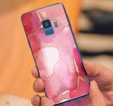 Sticker samsung surface en marbre rose - TenStickers