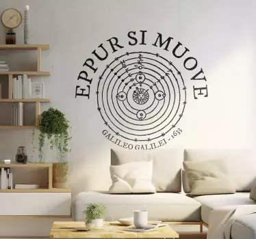 Sticker mural science Et pourtant, elle tourne - TenStickers