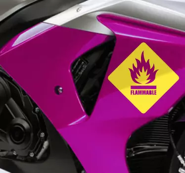 Sticker señal inflamable 2 - TenStickers