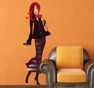 Sticker shopping femme robe - TenStickers