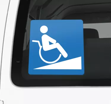 Autocollant voiture signalétique rampe handicapé - TenStickers