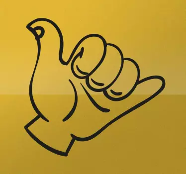 Sticker surf signe de la main surfers - TenStickers
