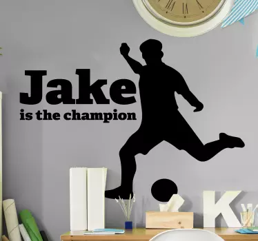 Sticker Silhouette de footballeur personnalisable - TenStickers
