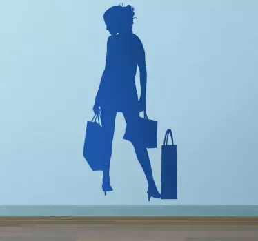 Sticker silhouette shoppings sacs - TenStickers