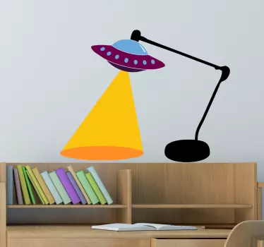 sticker soucoupe volante lumière - TenStickers