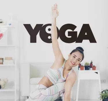 Sticker Maison Mot Yoga - TenStickers