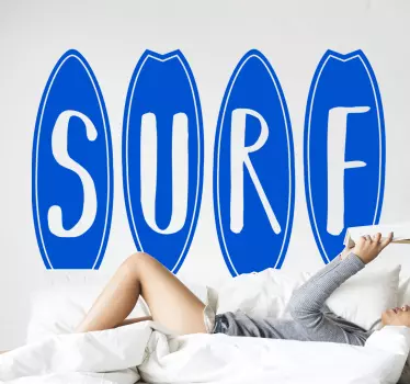 Sticker surf surfboards - TenStickers