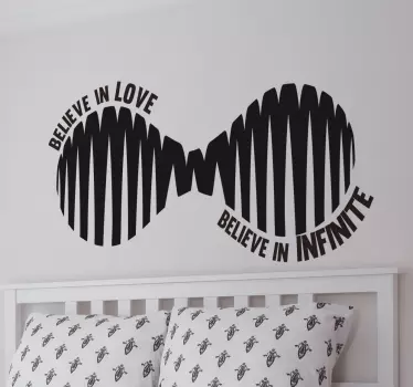 Sticker symbole infini texte - TenStickers