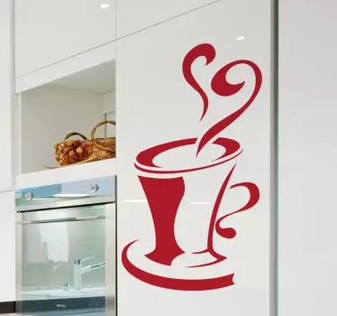 Sticker cuisine tasse à café - TenStickers