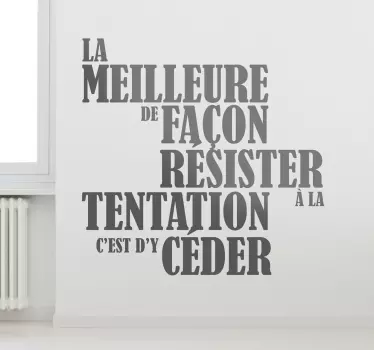 Sticker tentation Oscar Wilde - TenStickers