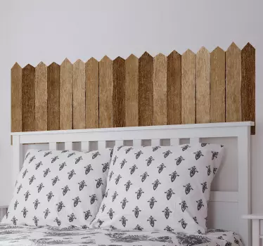 Sticker tête de lit modèle de clôture rustique - TenStickers