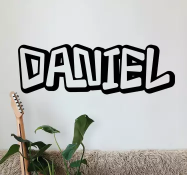 Sticker texte affichage de nom personnalisé - TenStickers
