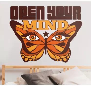 Sticker texte art de citation papillon - TenStickers
