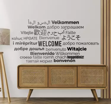 Sticker Texte Bienvenue dans toutes les langues - TenStickers