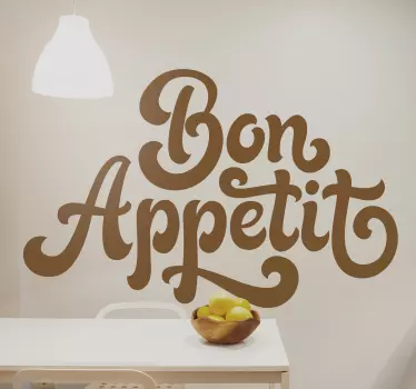 Sticker Texte bon appétit - TenStickers