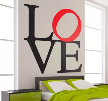 Sticker texte carré love - TenStickers