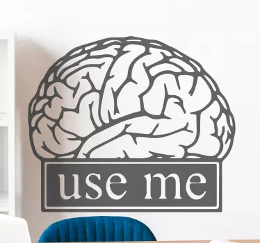 Sticker Texte Cerveau utilise moi phrase - TenStickers