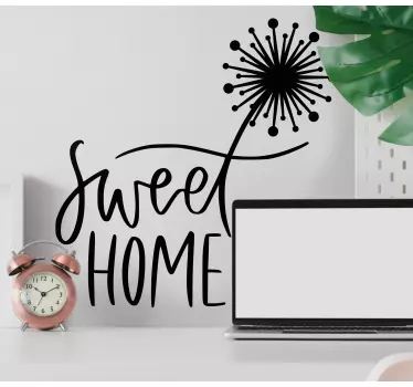 Sticker texte citation charmante pour la maison - TenStickers
