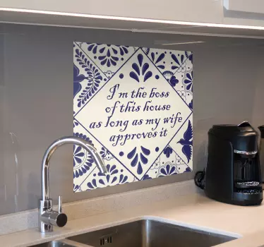 Sticker texte citation humoristique de cuisine - TenStickers
