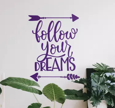 Sticker texte citation inspirante avec flèche - TenStickers