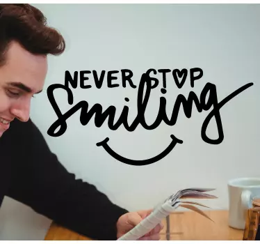Sticker texte citation positive sur la vie - TenStickers