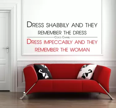 Sticker citation Coco Chanel - TenStickers