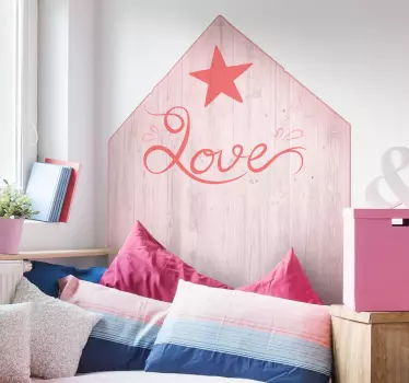 Sticker texte de lit Love - TenStickers