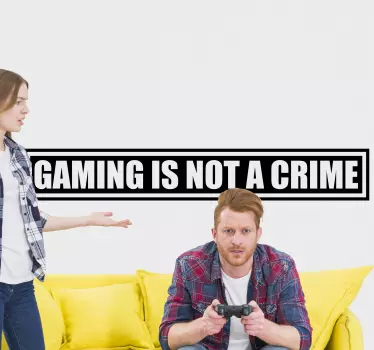 Sticker texte déclaration de passion gaming - TenStickers