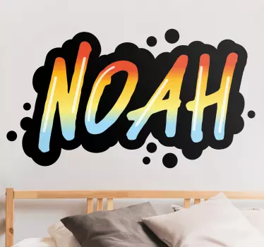 Sticker texte design de nom coloré - TenStickers