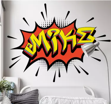Sticker texte Éclat de nom coloré - TenStickers