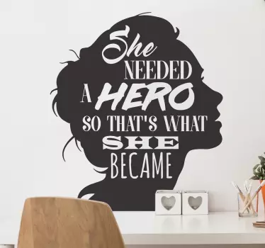 Sticker texte hero - TenStickers
