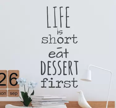 Sticker texte "Life is short" - TenStickers