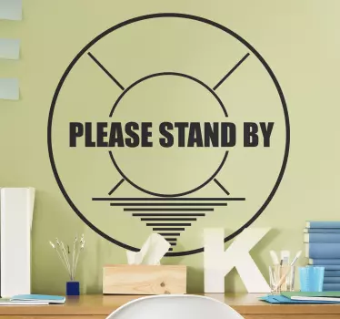 Sticker texte message d'attente graphique - TenStickers