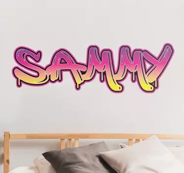 Sticker texte œuvre d'art personnalisée avec nom - TenStickers