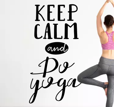 Sticker texte rappel de yoga apaisant - TenStickers