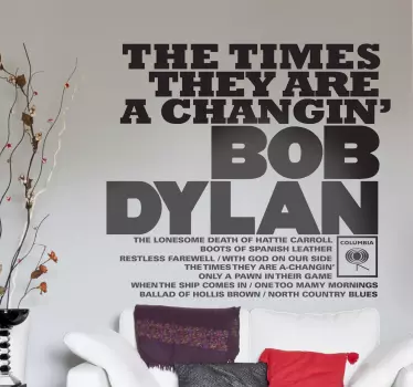 Sticker texte times they are a changin - TenStickers