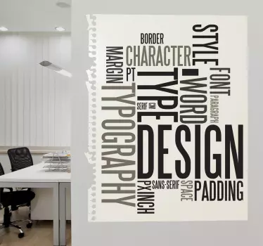 Sticker texte typographie bloc - TenStickers