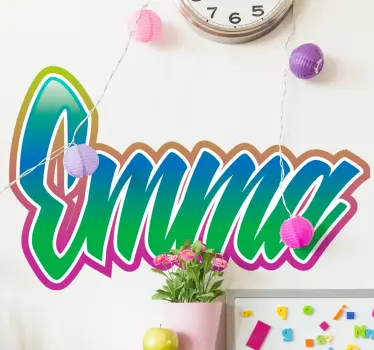 Sticker texte typographie de nom personnalisée - TenStickers