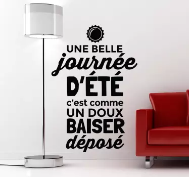 Sticker texte une belle journée - TenStickers