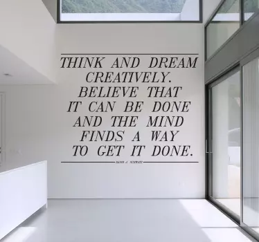 Sticker think dream creatively inspiration - TenStickers