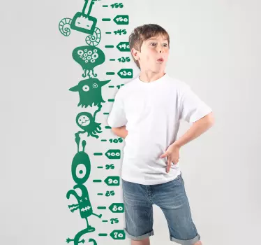 Sticker toise monstres - TenStickers