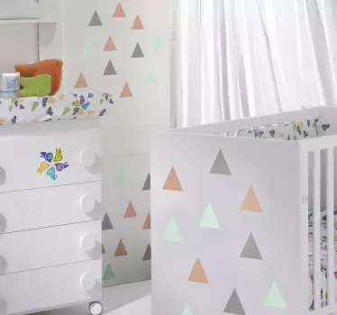 Sticker triangles tricolores - TenStickers