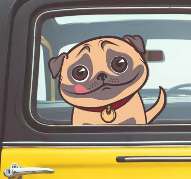 Sticker Animal Chien Attendri - TenStickers