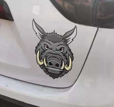 Sticker Animal Voiture de Sanglier - TenStickers